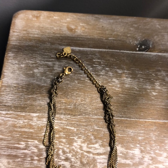 Gorgeous teal and gold beaded necklace - Picture 3 of 3